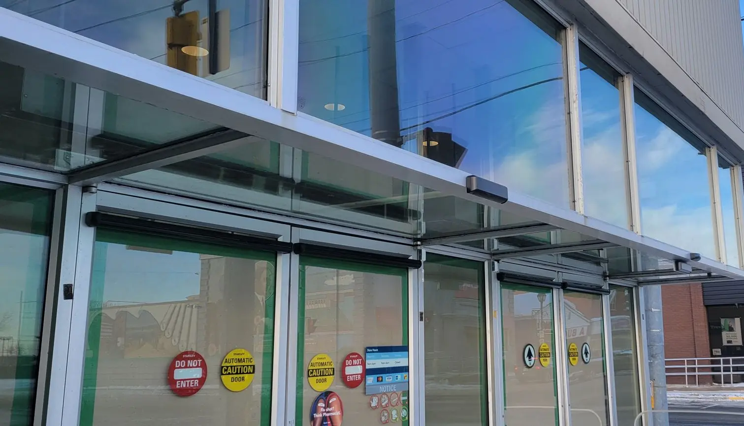 Business store with windows install by The Window & Door Store