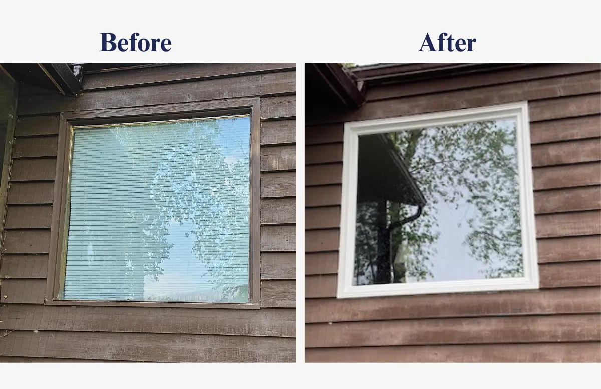 Before and after, windows, install pictures for the region of Fort Frances, Kenora, Dryden and, Sioux Lookout